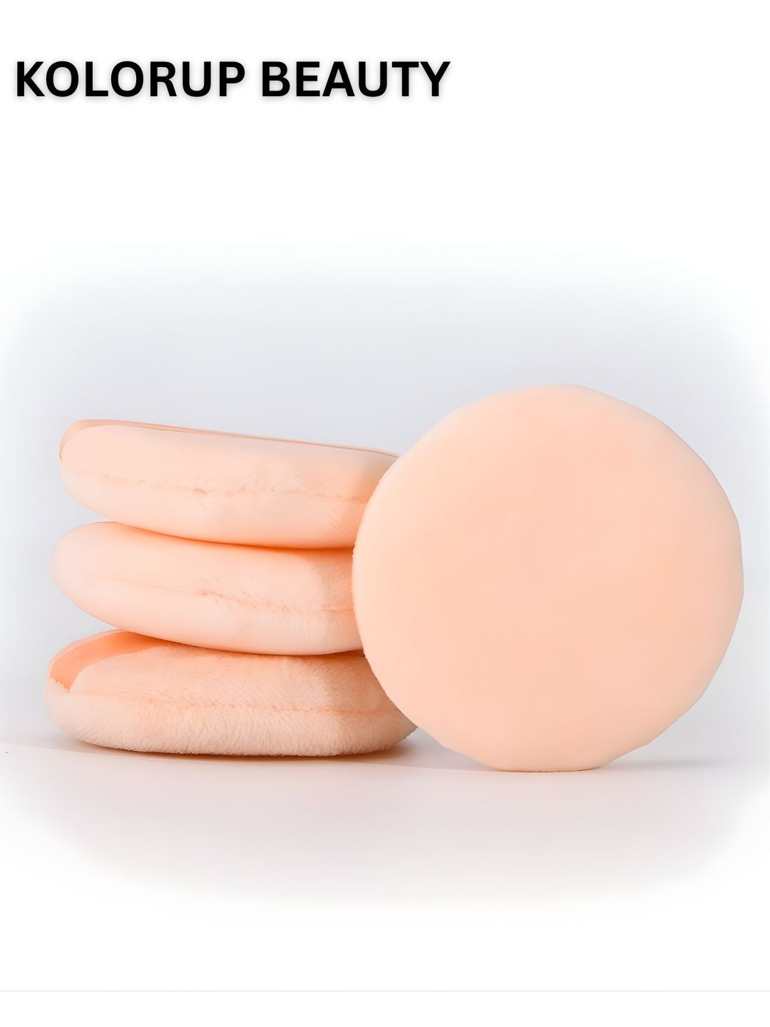 KOLORUP BEAUTY Set Of 4 Peach Velour Powder Puff-picture-18