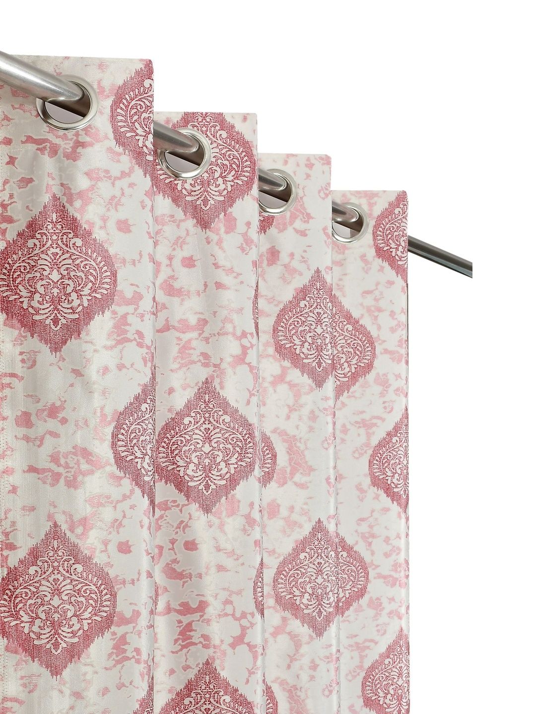 GEET CREATIONS Pink Set of 2 Ethnic Motifs Sheer Door Curtain-picture-40