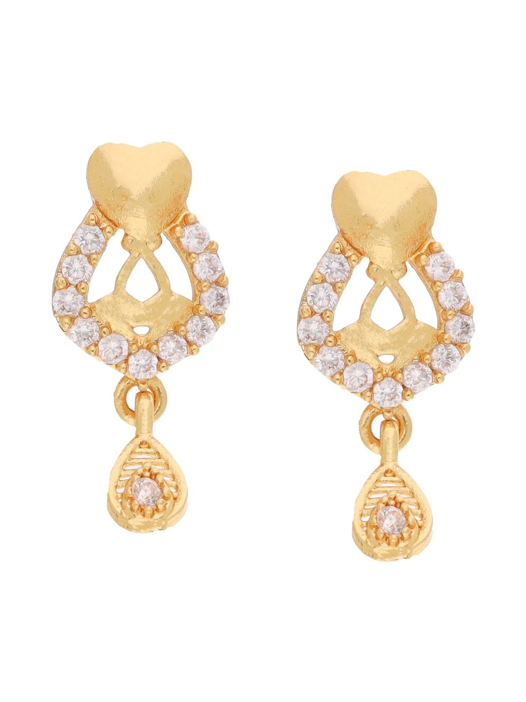 Sangria Gold-Plated American Diamond -Studded Earrings-picture-55