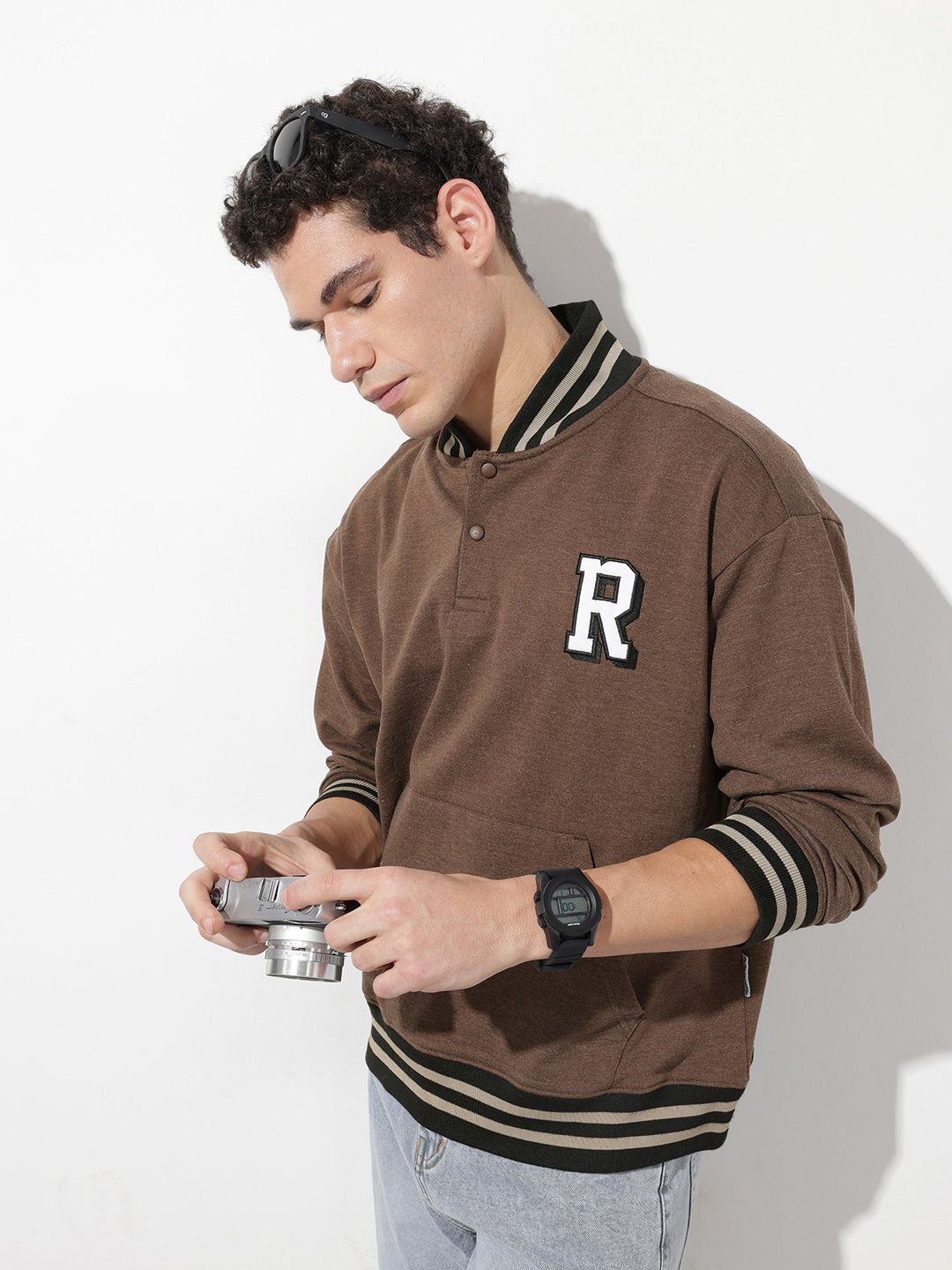 The Roadster Life Co. Relaxed Fit Mock Collar Sweatshirt-picture-45