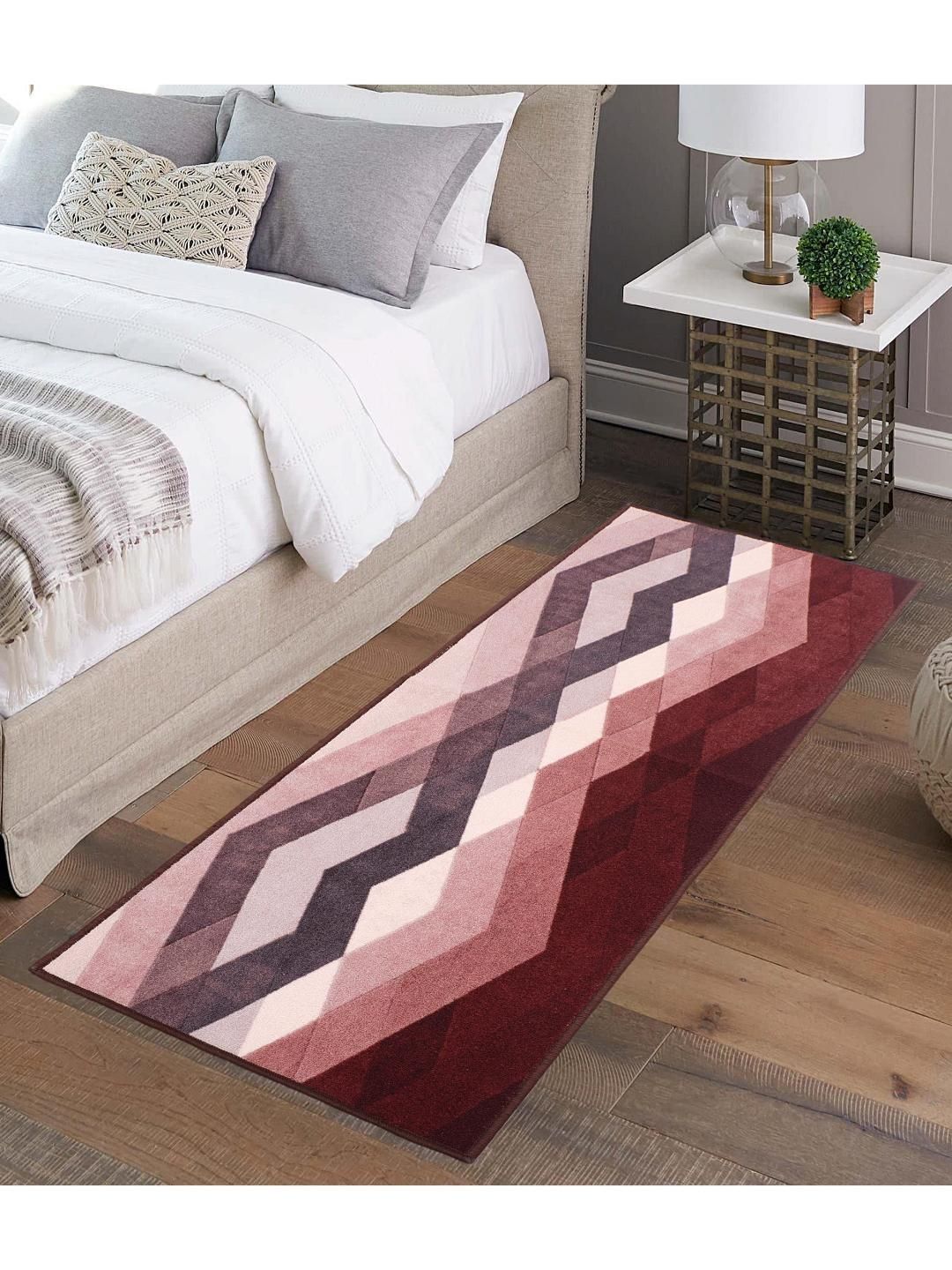 MODEFE Brown & Grey Abstract Printed Loop Pile Floor Runner-picture-42