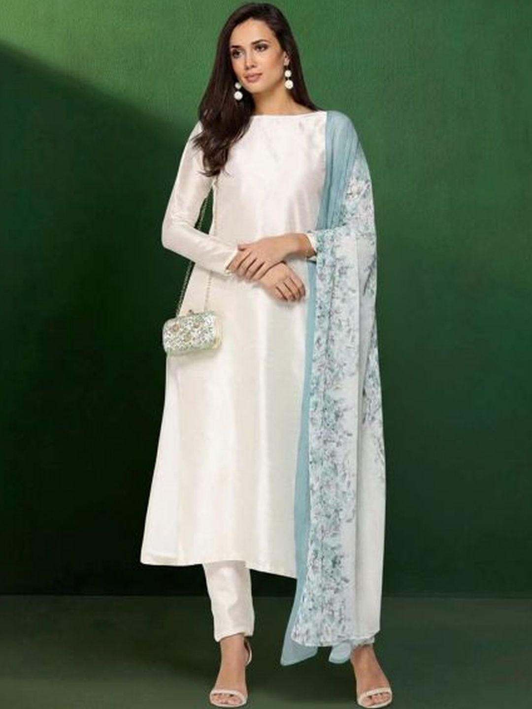 AG TEXTILE Women Floral Regular Kurta with Trousers & With Dupatta-image-28