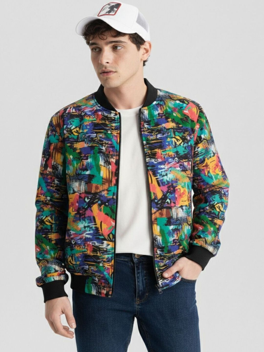 THE FASHION HUB Men Windcheater Bomber Jacket-picture-25