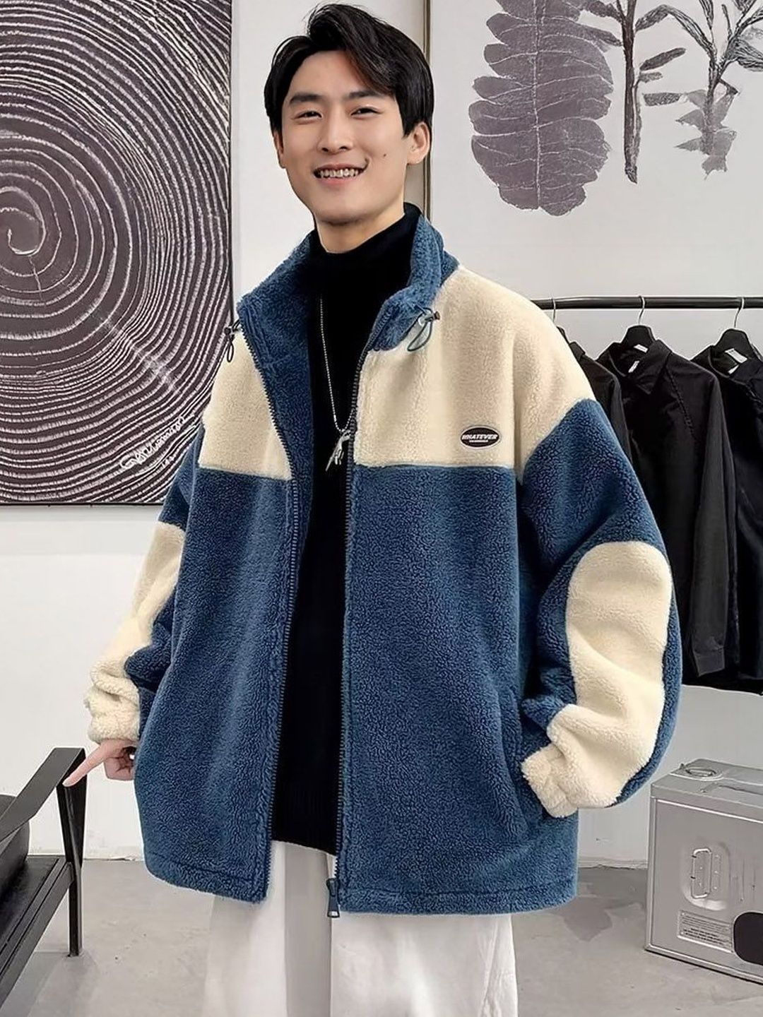 StyleCast Men Colourblocked Open Front Jacket-picture-22