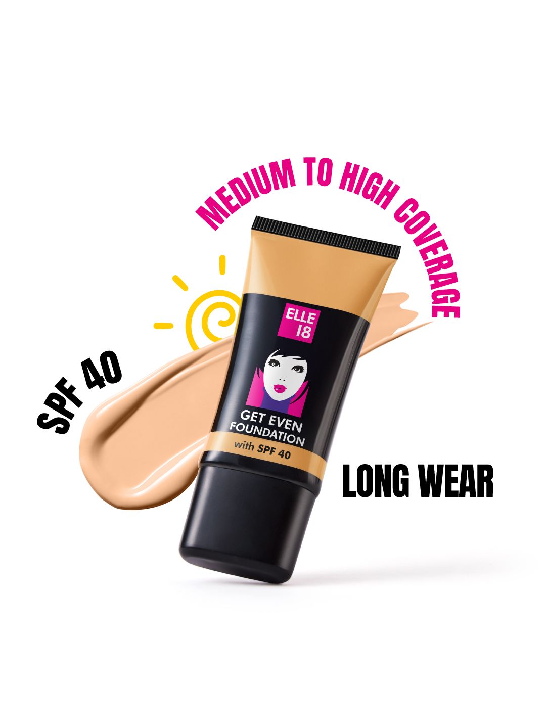 ELLE 18 Get Even SPF40 Matte Finish Foundation with Vitamin E 27ml - Natural Marble 06-image-40