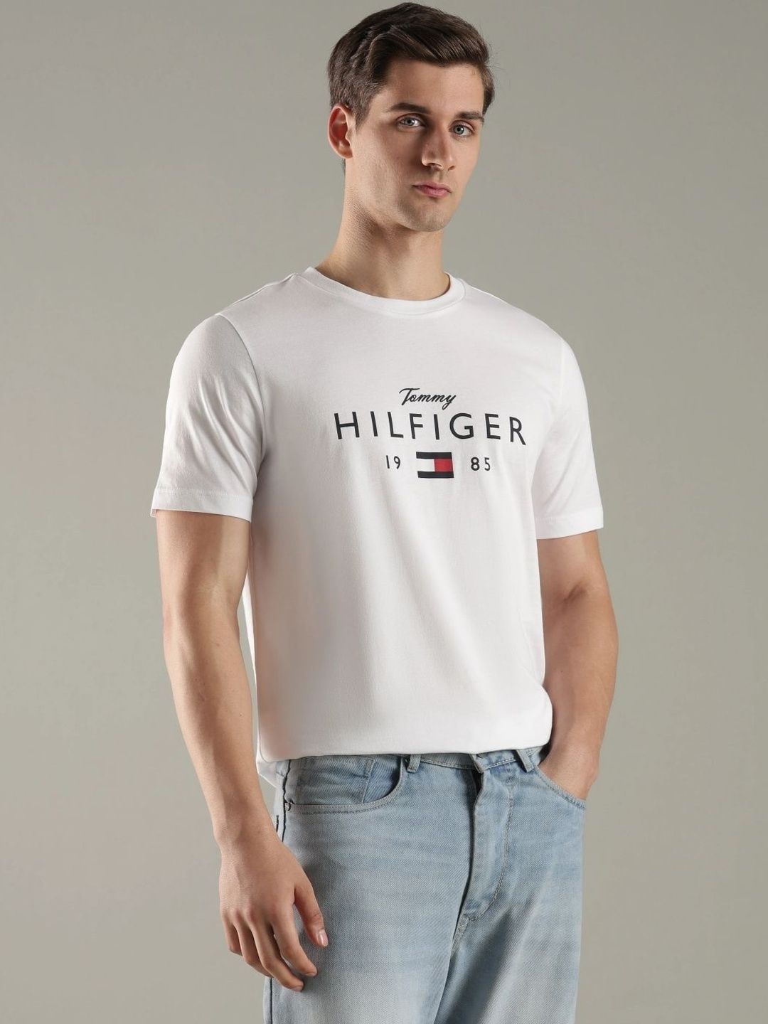 Tommy Hilfiger Men Brand Logo Printed T-shirt