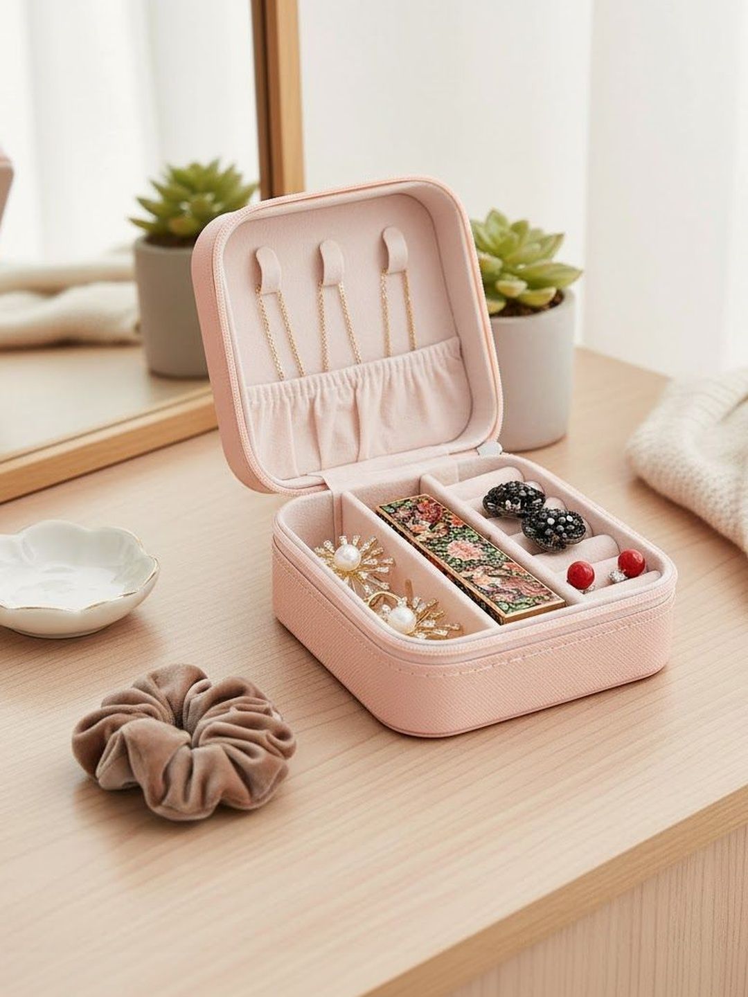 QUERALT Pink Set of 1 Water Resistant Jewellery Organiser Organisers-picture-31