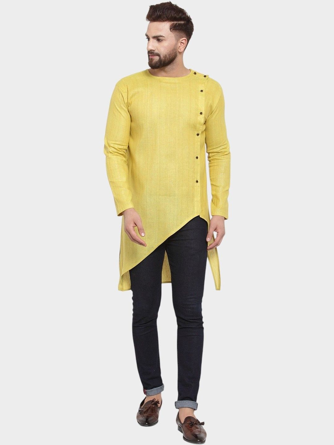 Enchanted Drapes Men Asymmetric Kurta-picture-22