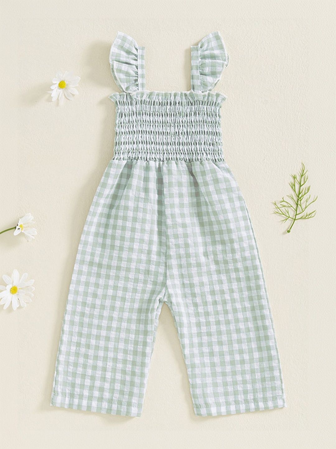 LULU & SKY Girls Checked Basic Jumpsuit-picture-24