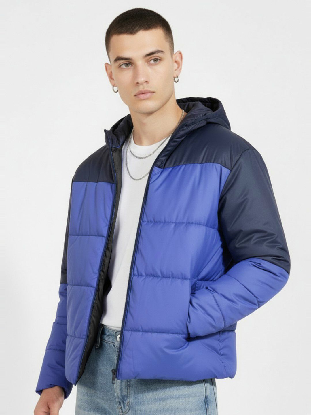 glitchez Colourblocked Padded Hooded Jacket-picture-14