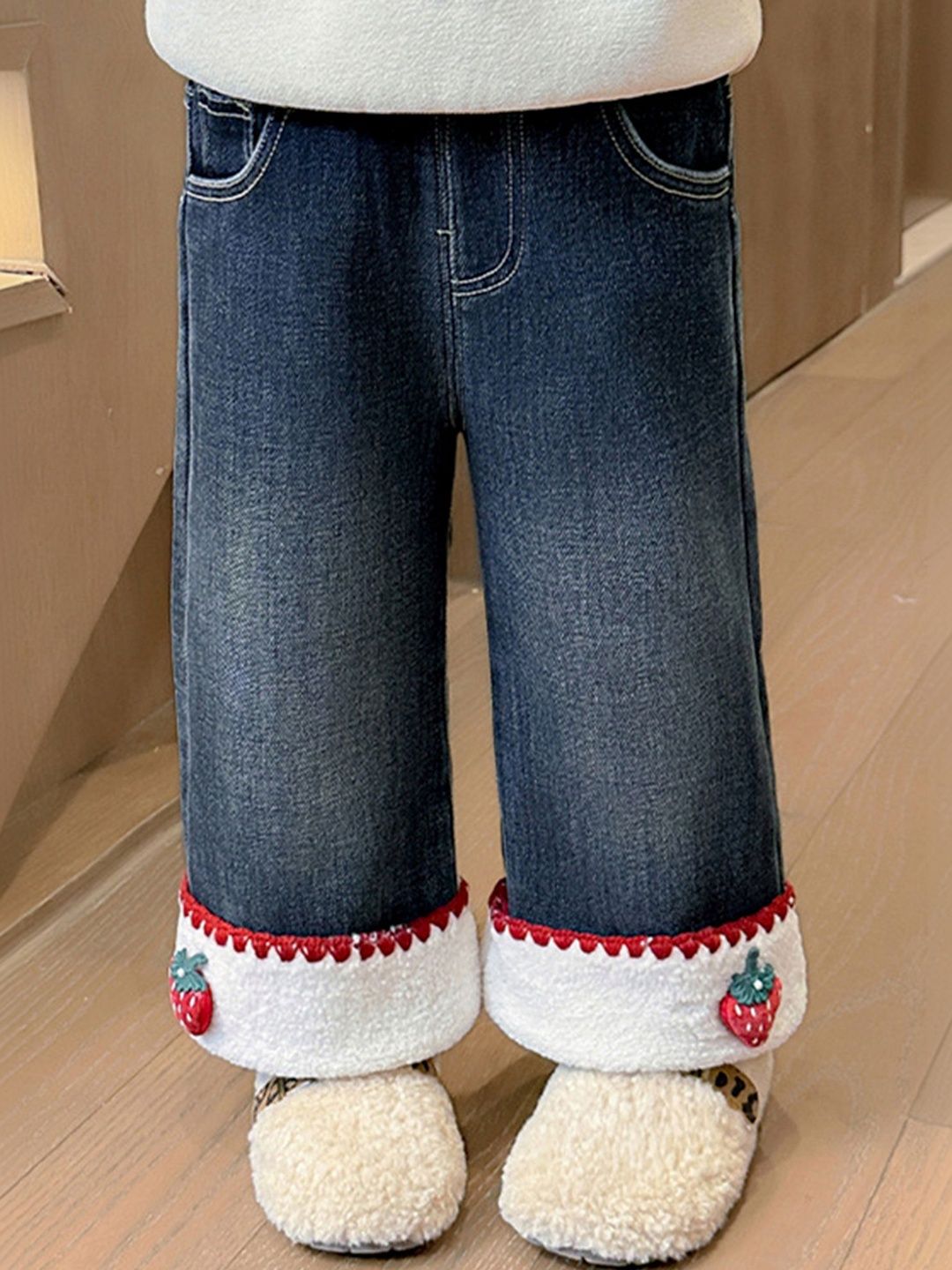 LULU & SKY Unisex Kids Wide Leg Mid-Rise Jeans-picture-43