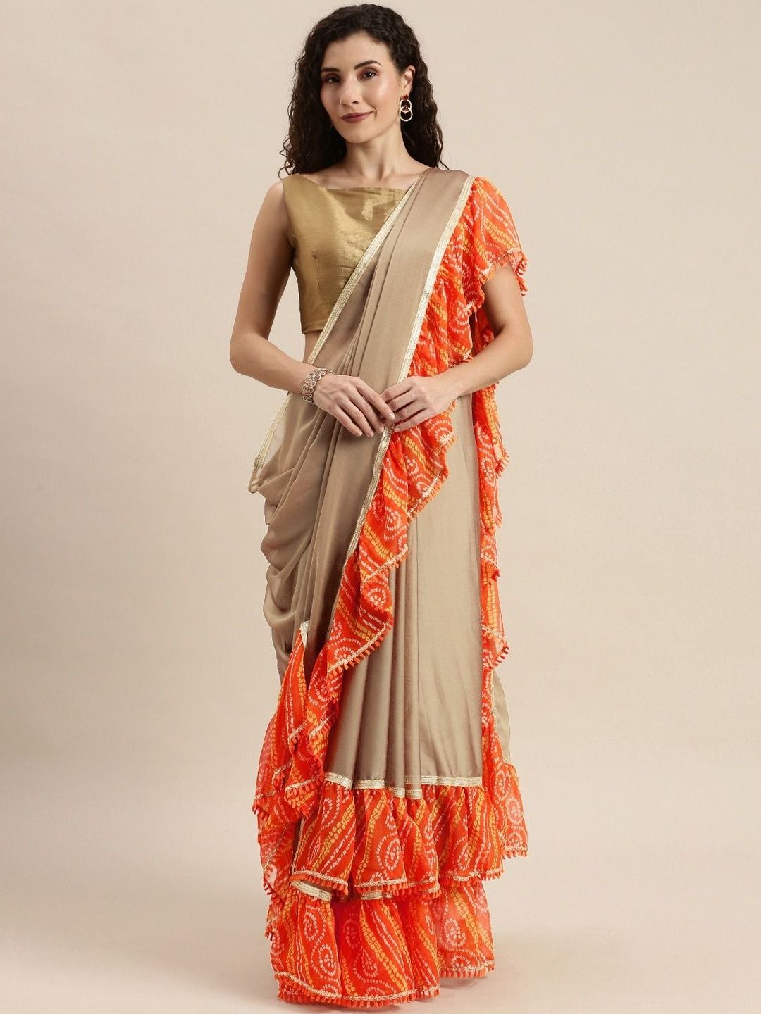 KALINI Bandhani Pure Chiffon Saree-picture-37
