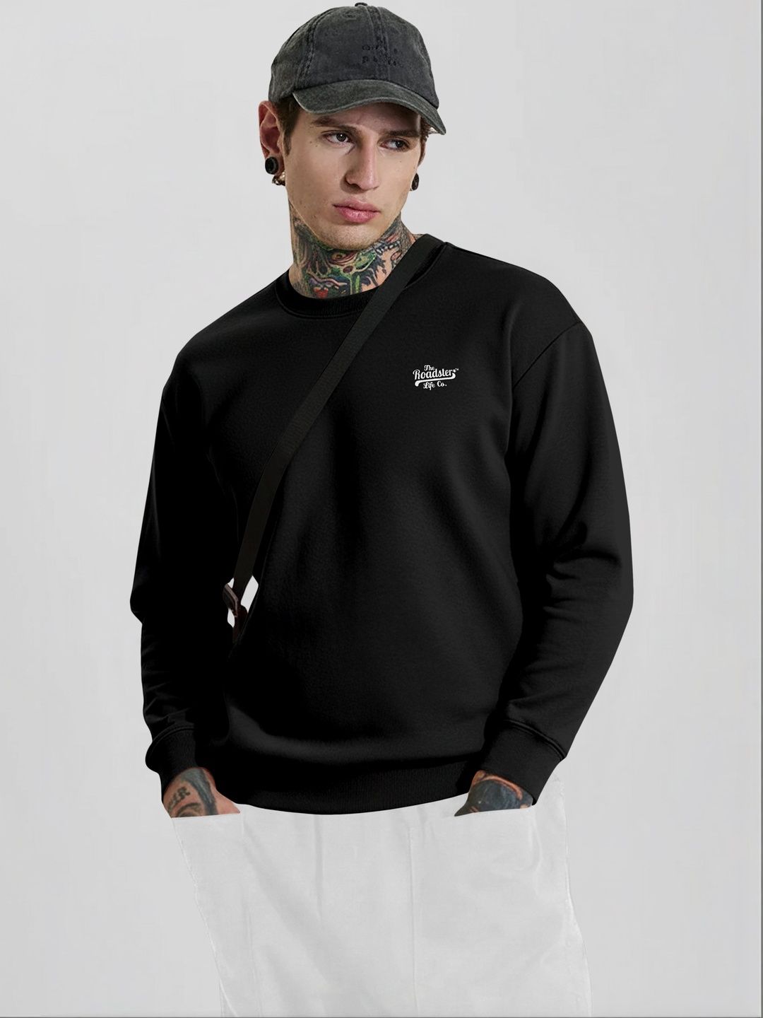 The Roadster Lifestyle Co Pure Cotton Round Neck Pullover Sweatshirts-image-28