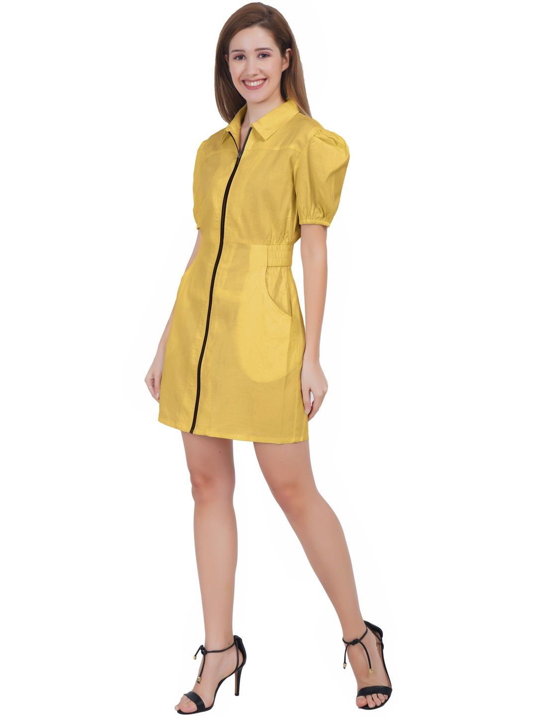 SZN Puff Sleeve A-Line Mini Dress-picture-22