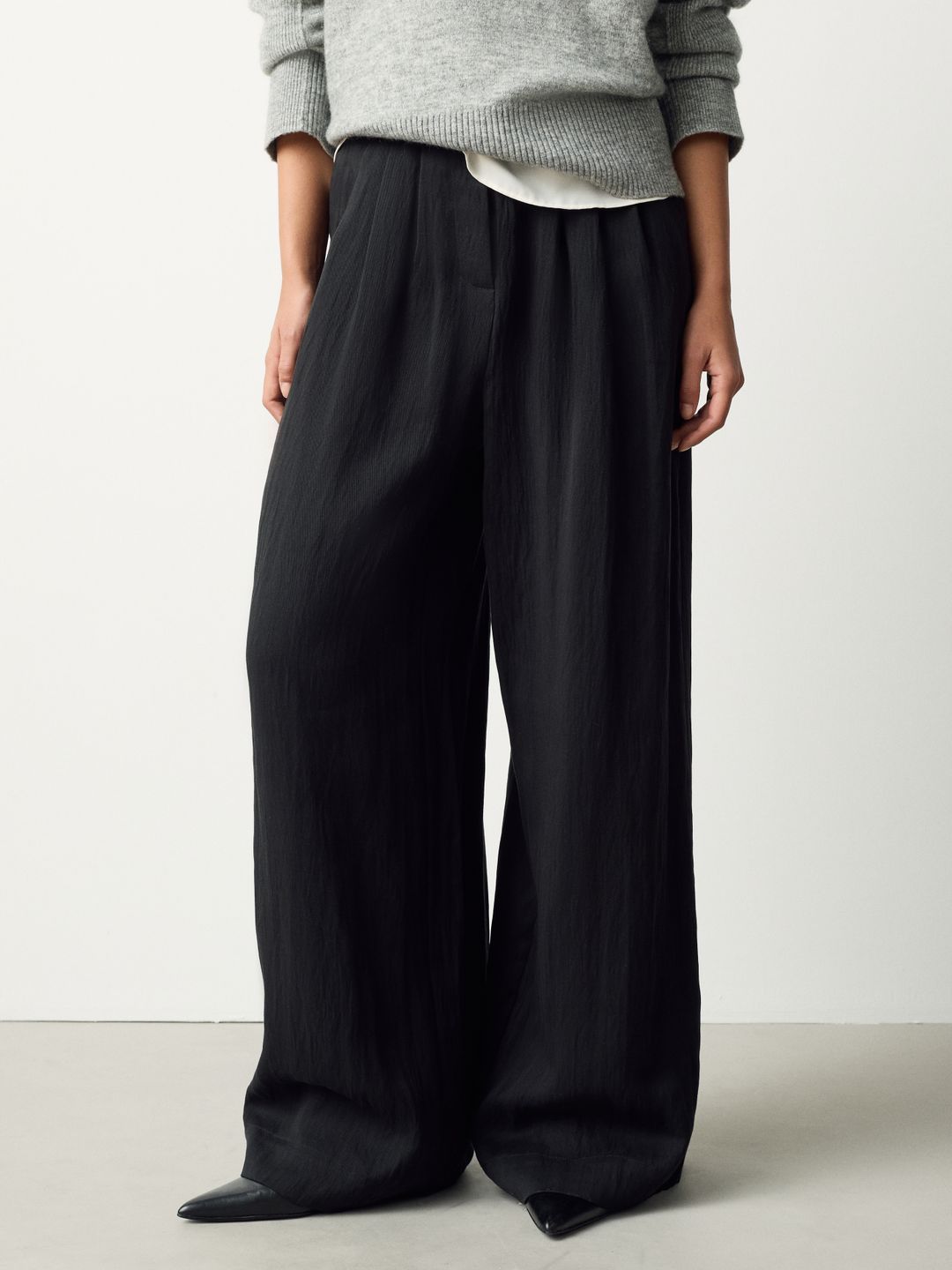 NEXT Women Pleated Super Wide Leg Trousers-picture-26