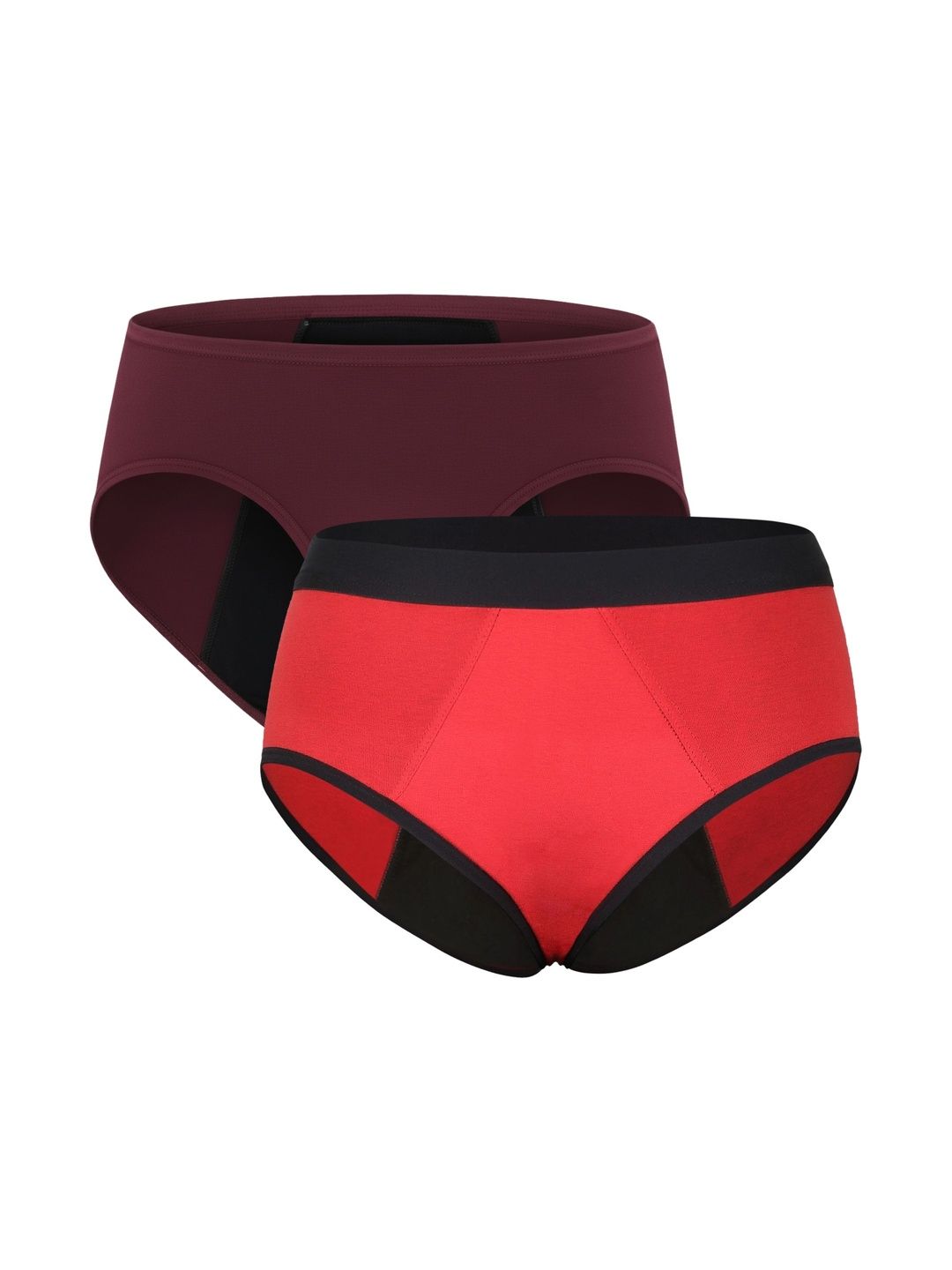 Diving Deep Pack Of 2 Cotton Mid-Rise Period Briefs-picture-15