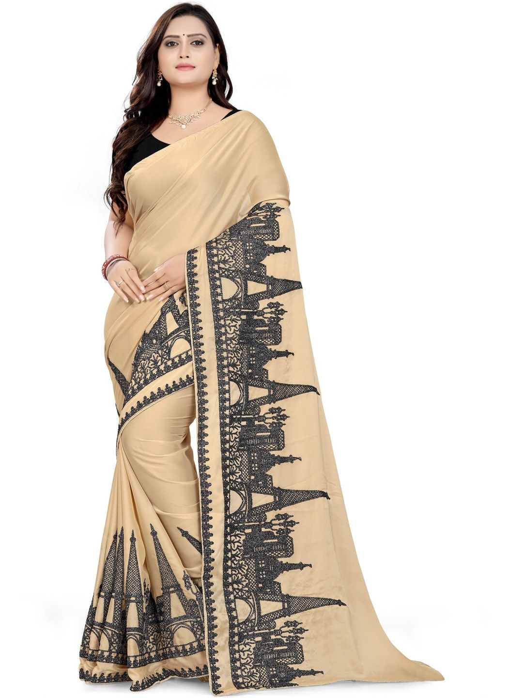 KALINI Embroidered Pure Georgette Saree-picture-15