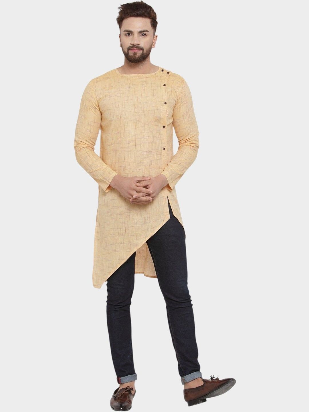 Enchanted Drapes Men Asymmetric Kurta-picture-21