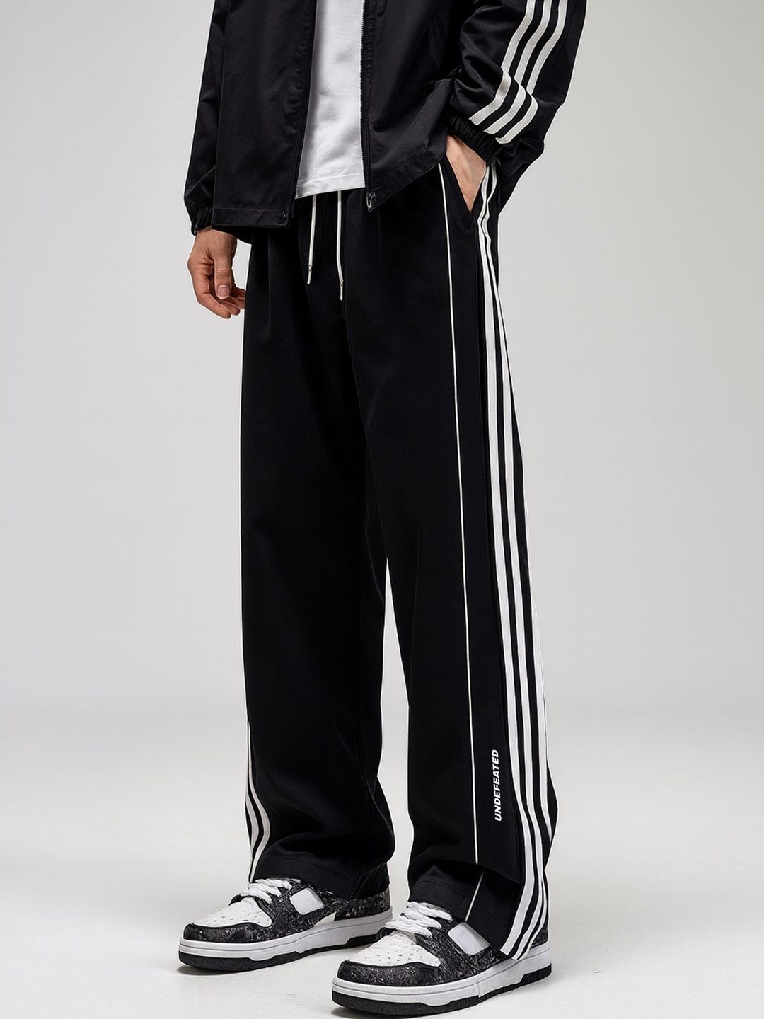JUMPCUTS Men Colourblocked Track Pants-picture-25