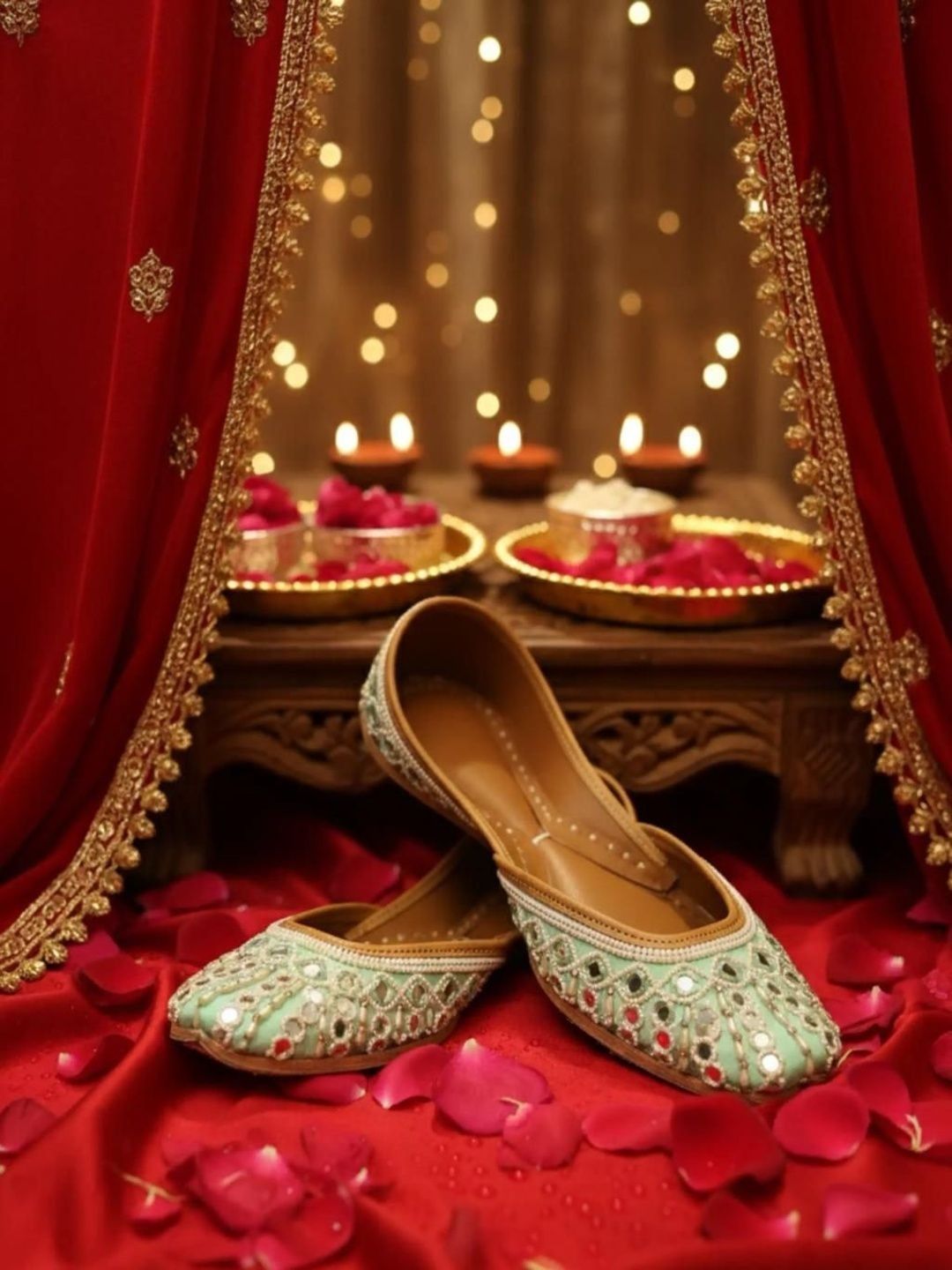 Gulbhahar Women Embellished Party Mojaris Flats-picture-30