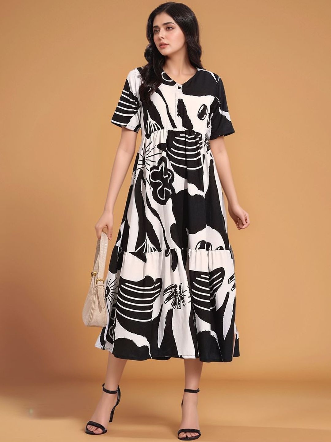 Murcia Print Fit & Flare Maxi Dress-picture-12
