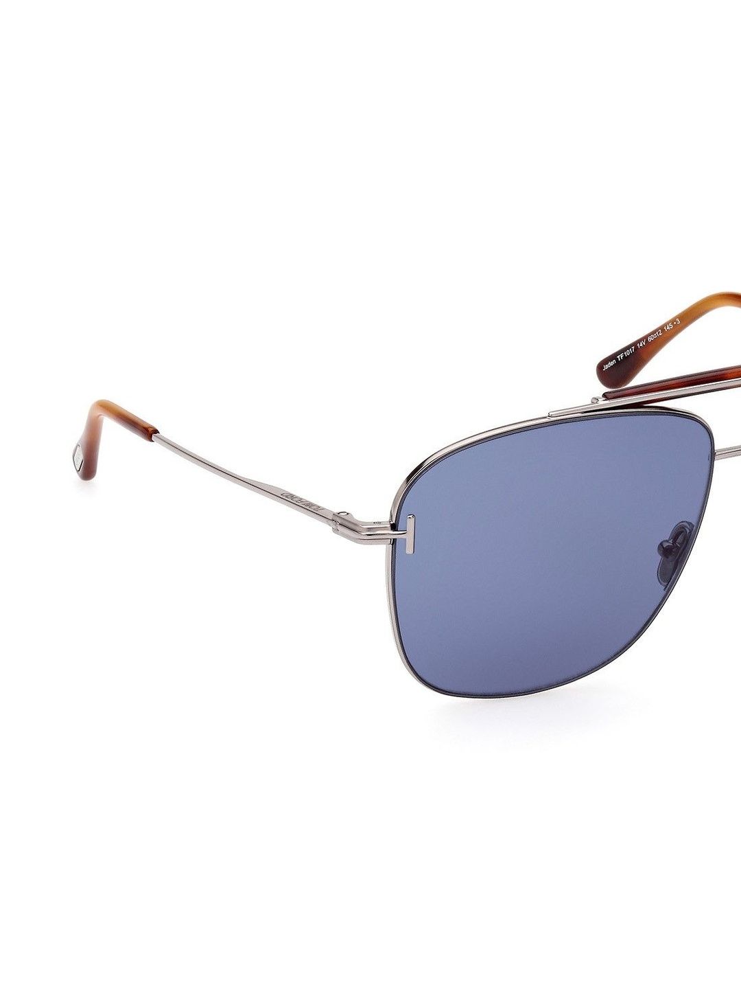 Tom Ford Men Blue Lens & Silver-Toned Aviator Sunglasses with-image-40