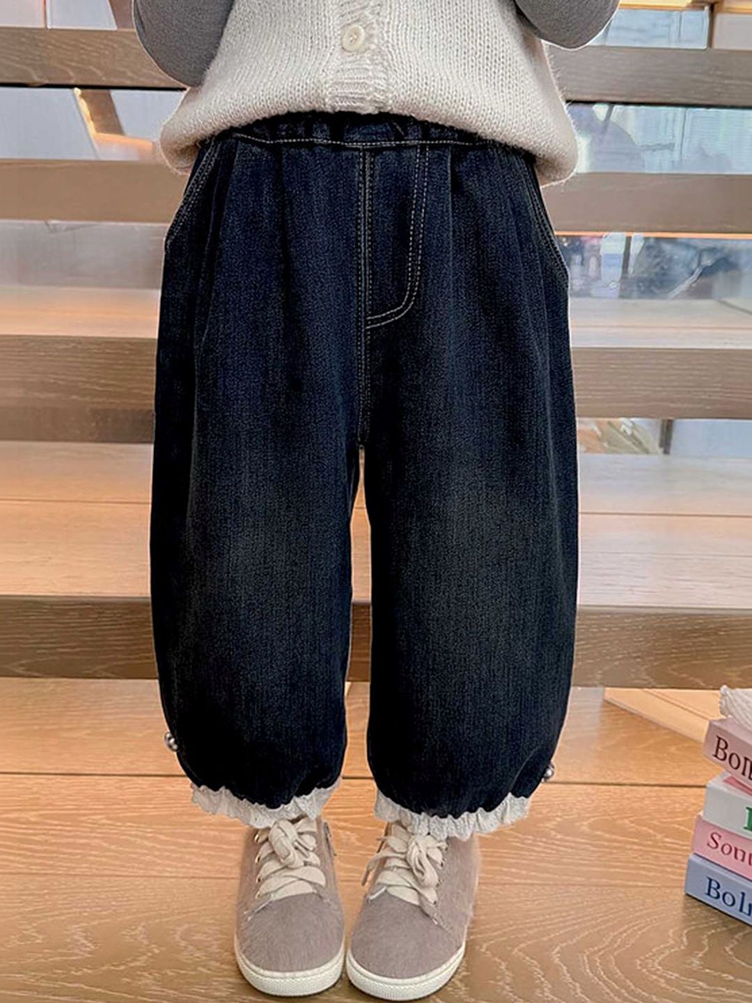 LULU & SKY Unisex Kids Relaxed Fit Mid-Rise Light Fade Jeans-picture-37