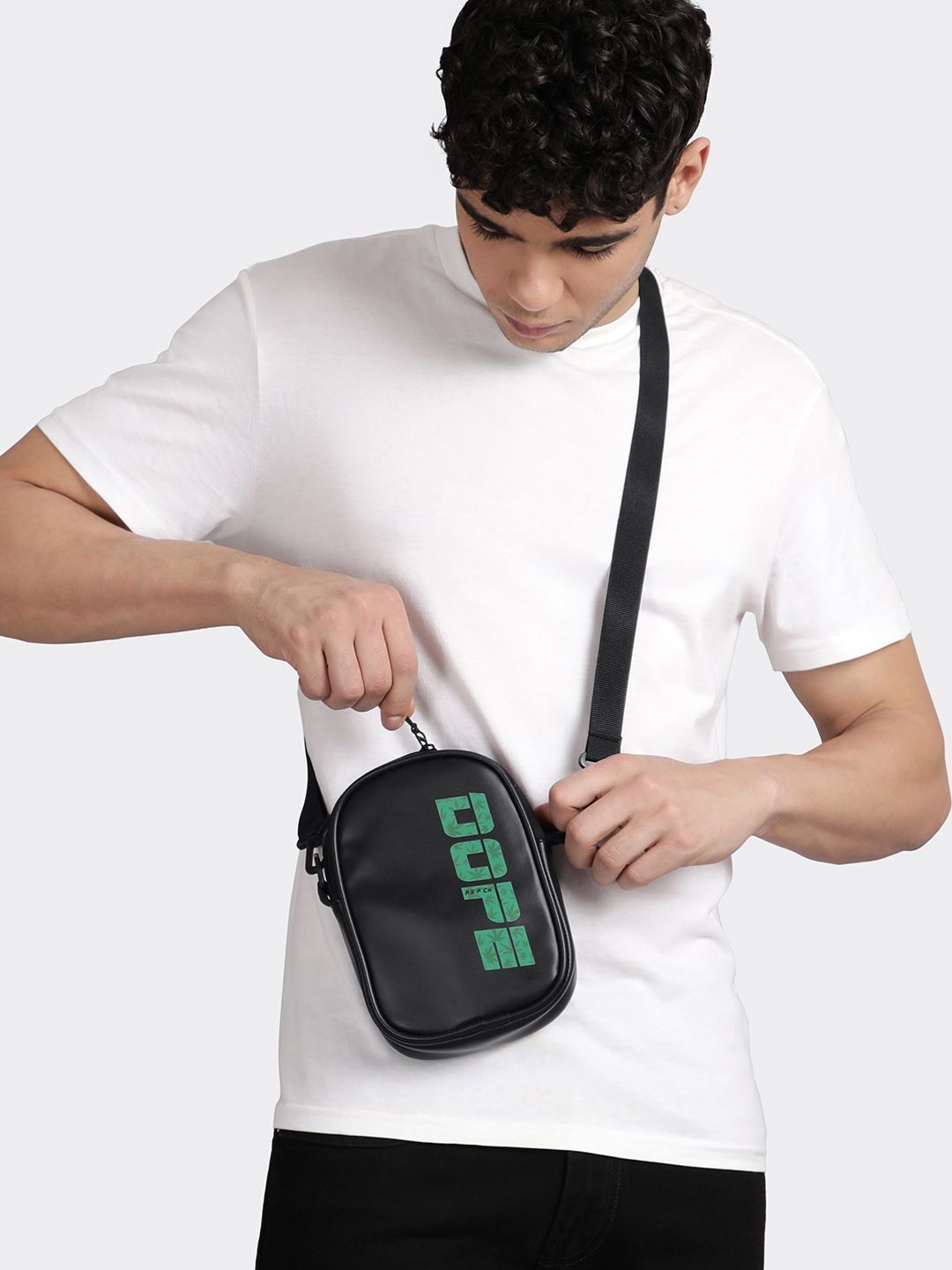 Bewakoof Printed PU Structured Sling Bag-picture-36