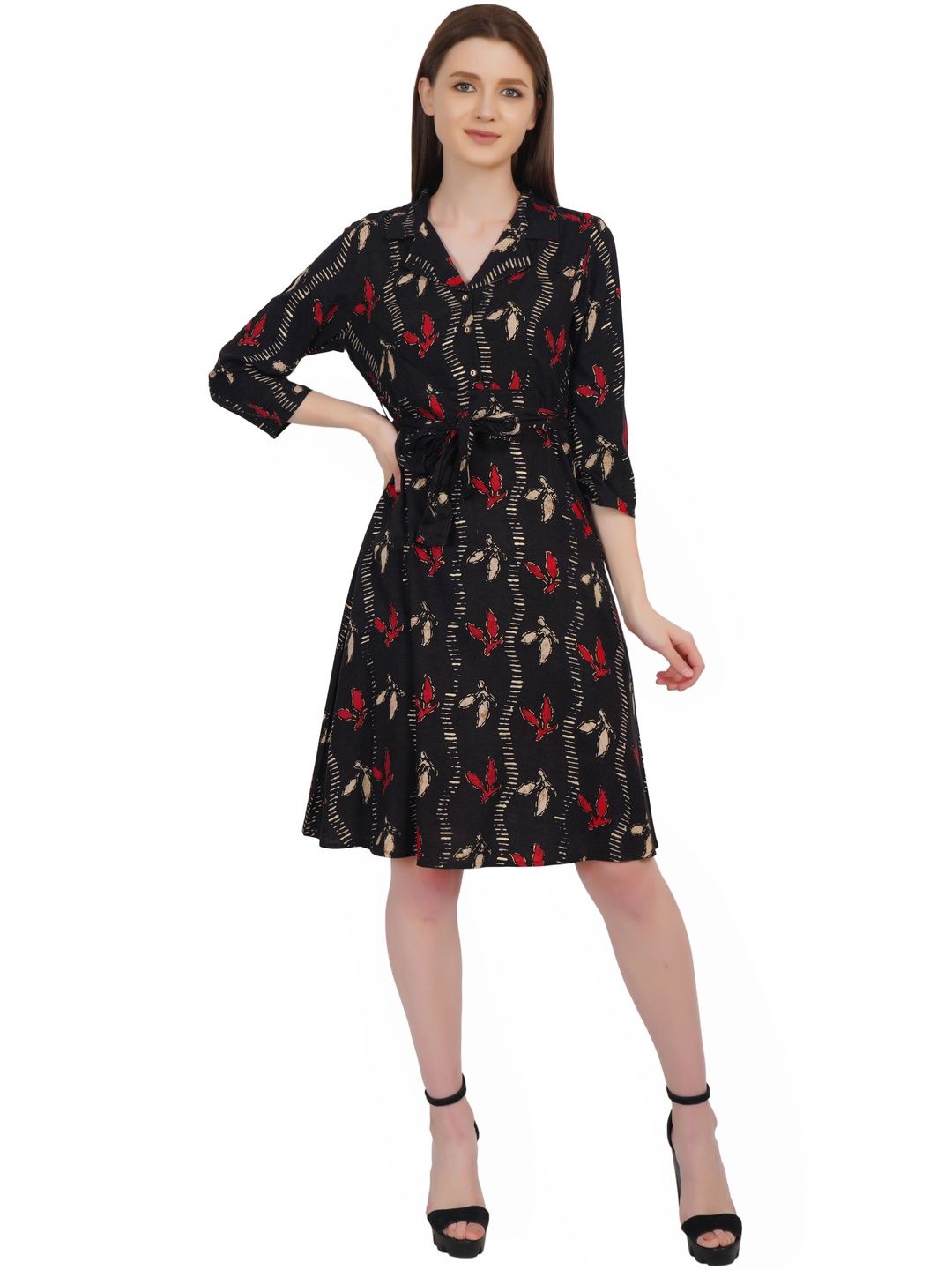 SZN Print A-Line Dress-picture-34