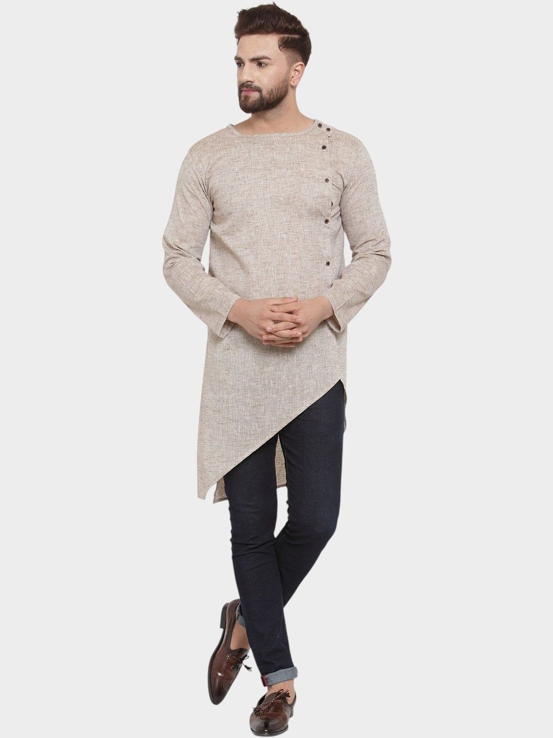 Enchanted Drapes Men Asymmetric Kurta-picture-27