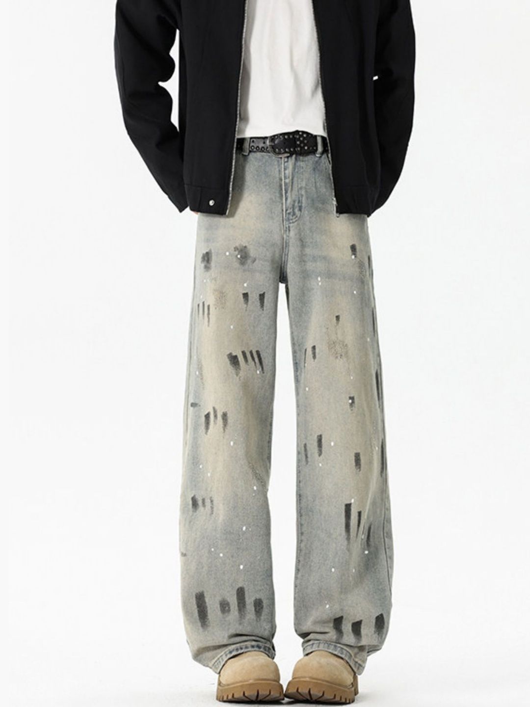 StyleCast x Revolte Men Baggy Mid-Rise Printed Stretchable Jeans-picture-30