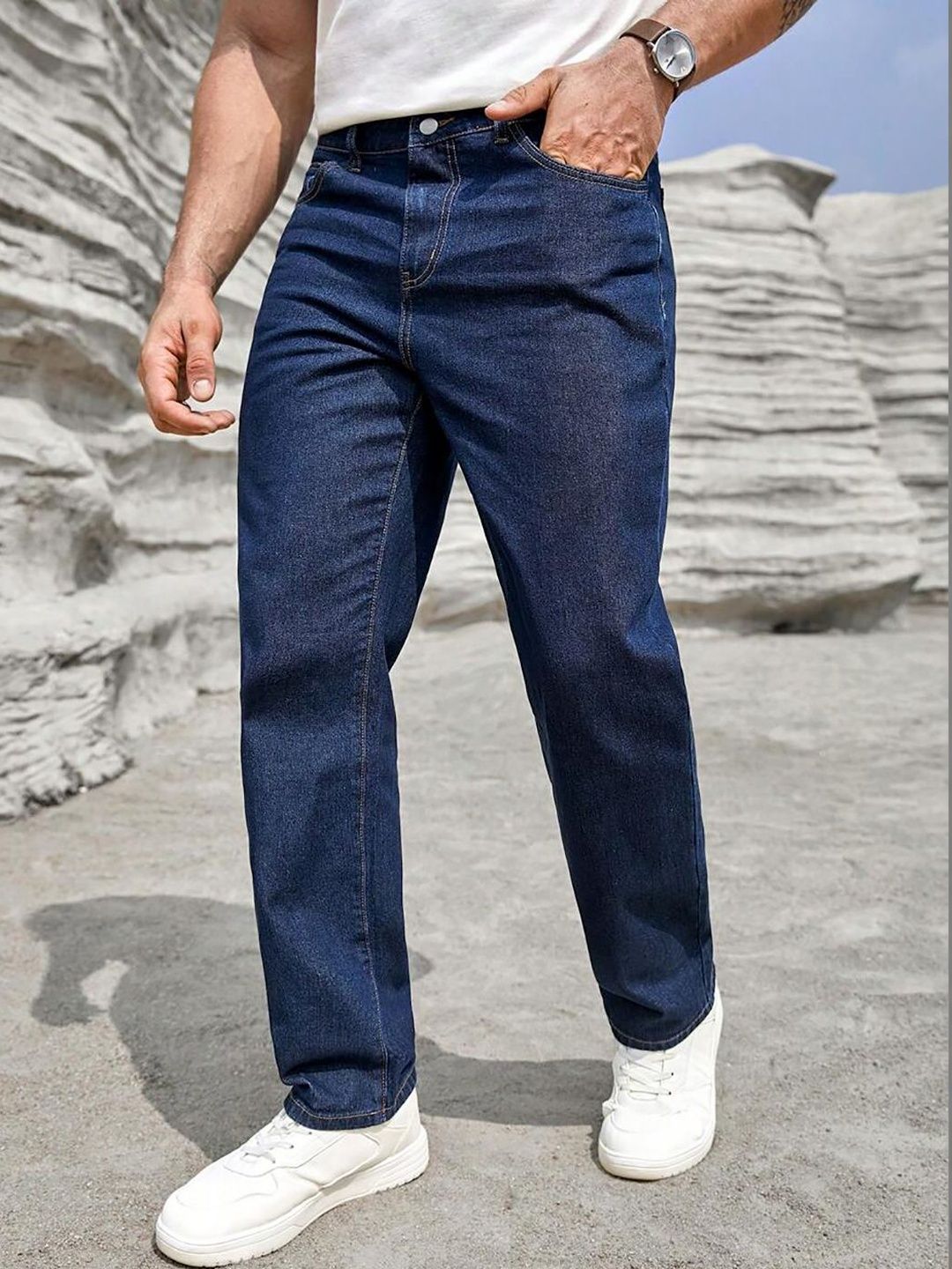 UNITED DENIM Men Loose Mid-Rise Stretchable Jeans-picture-30