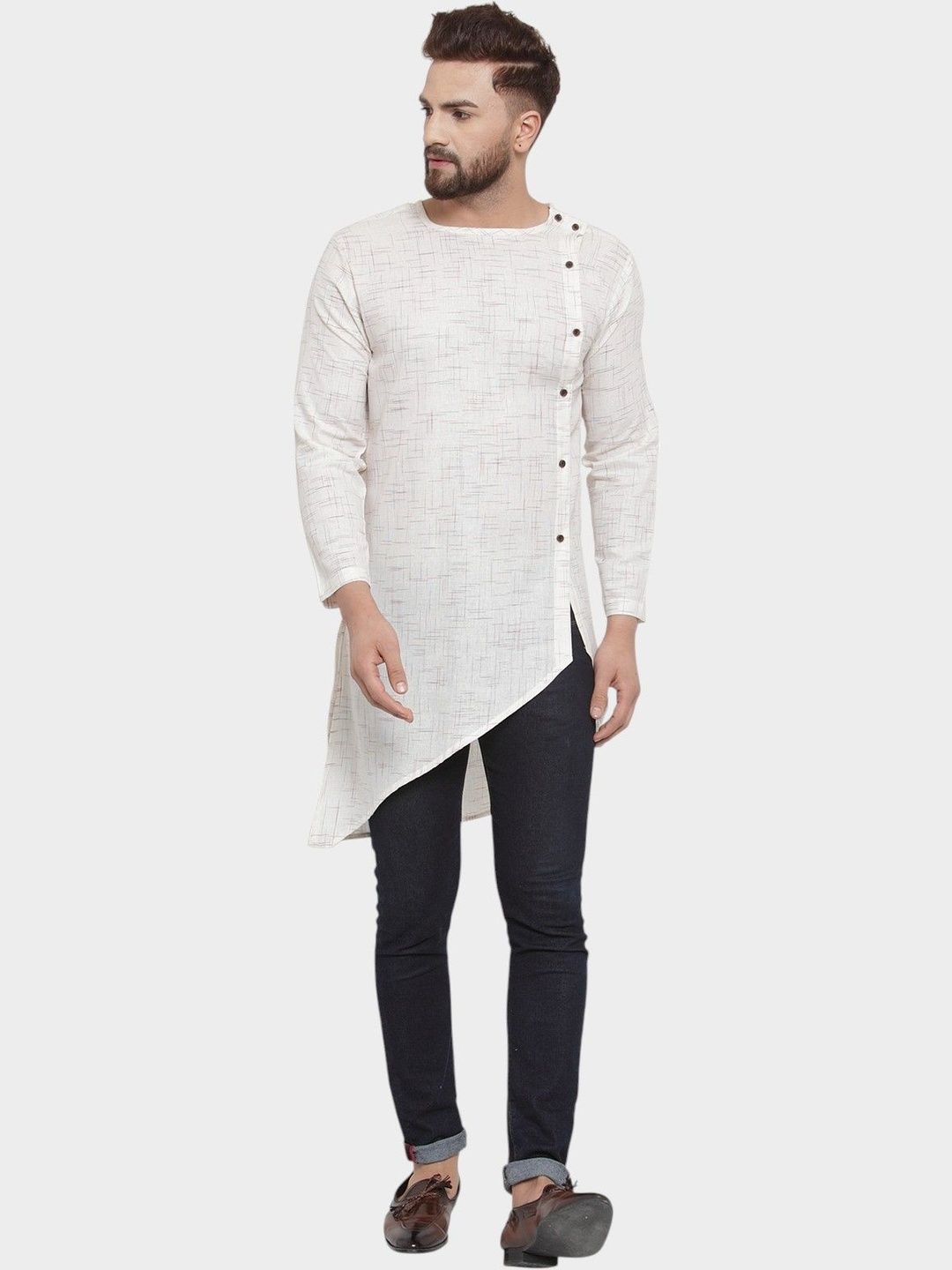 Enchanted Drapes Men Asymmetric Kurta-picture-19