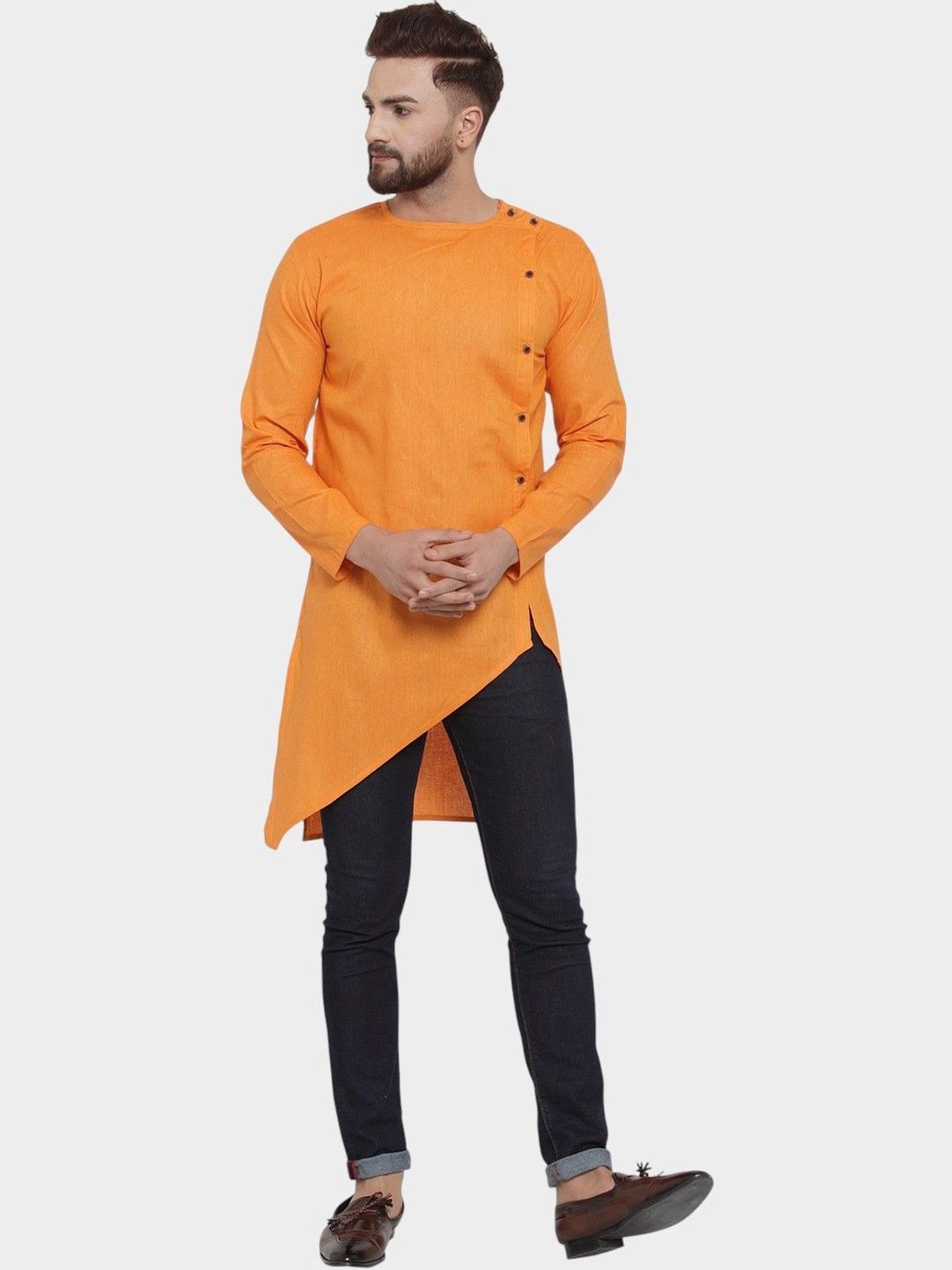 Enchanted Drapes Men Asymmetric Kurta-picture-25