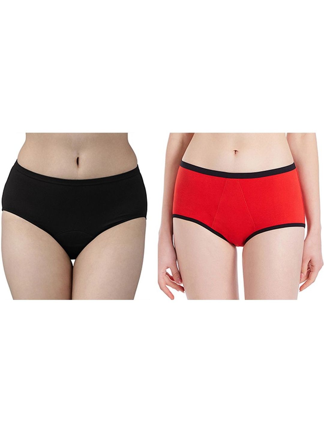 Diving Deep Pack of 2 Cotton Mid-Rise Leak Proof Period Briefs-picture-33