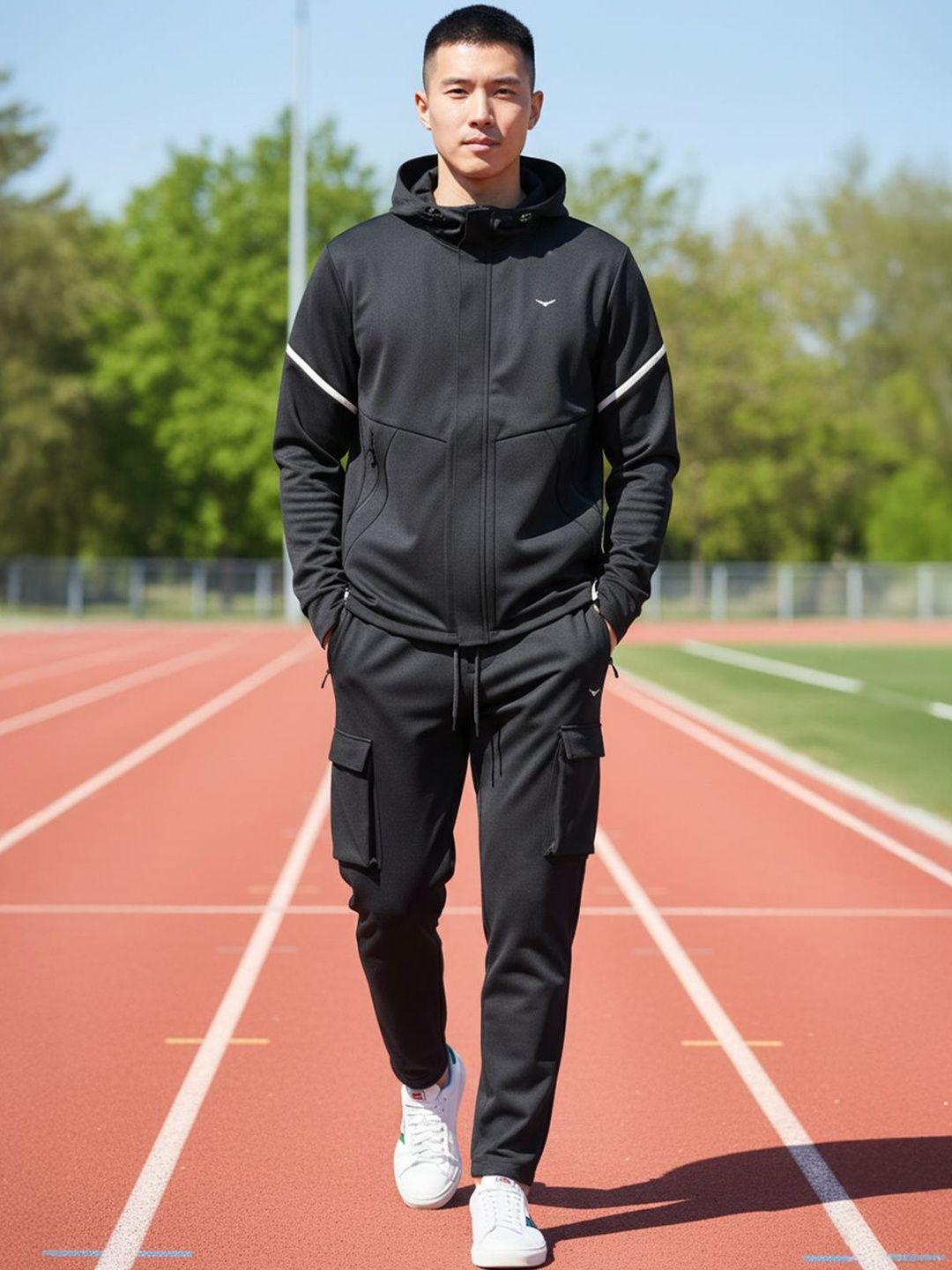 Nobero Mens Mockcollar Track Suit-picture-11
