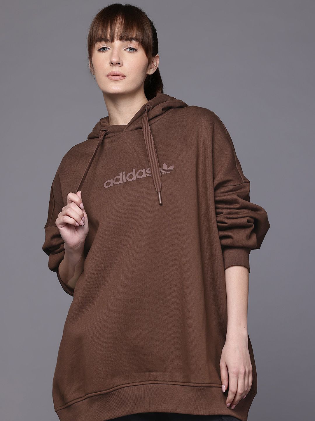 ADIDAS Originals Brand Logo Printed Hooded Sweatshirt