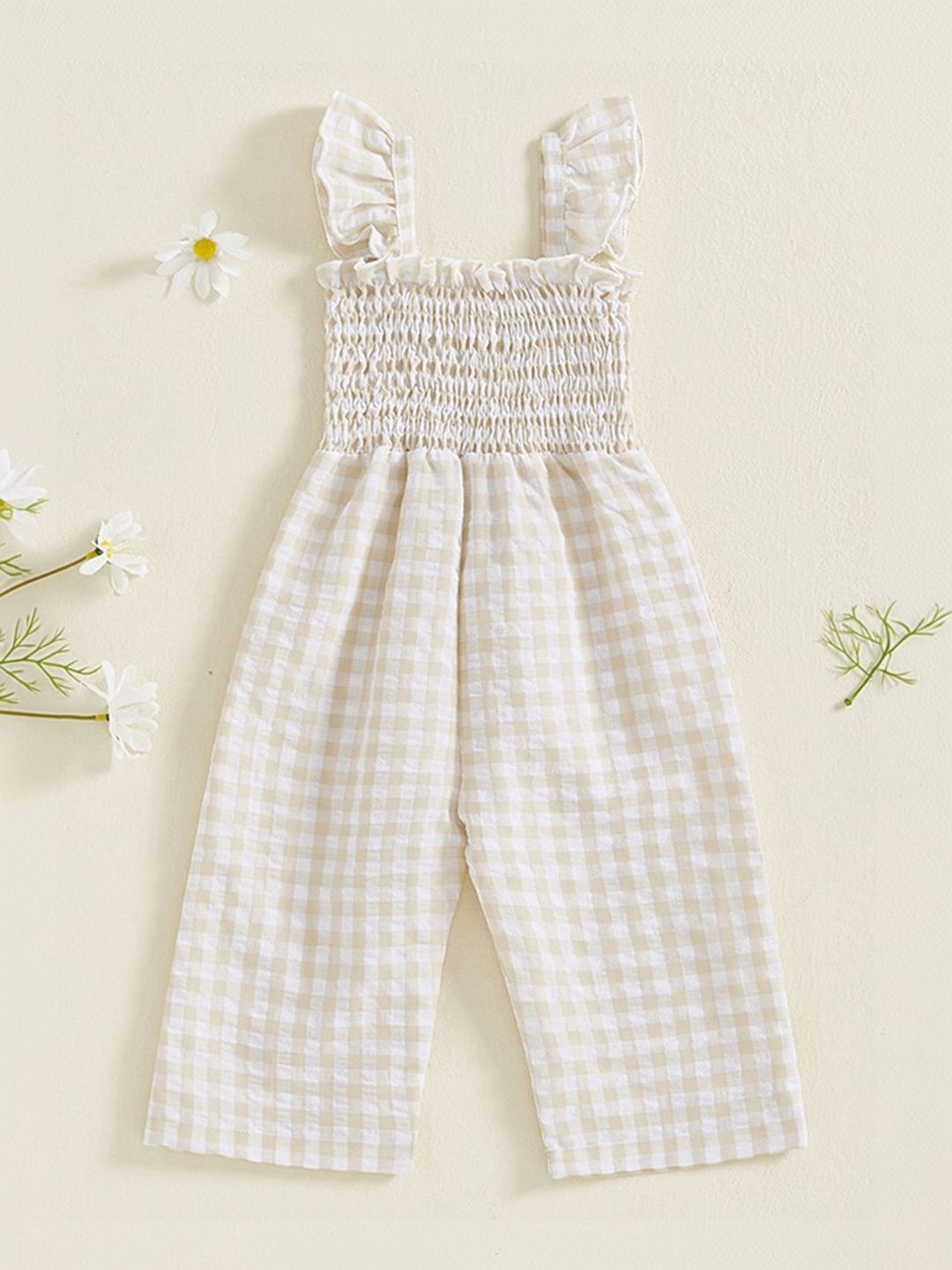 LULU & SKY Girls Checked Basic Jumpsuit-picture-34
