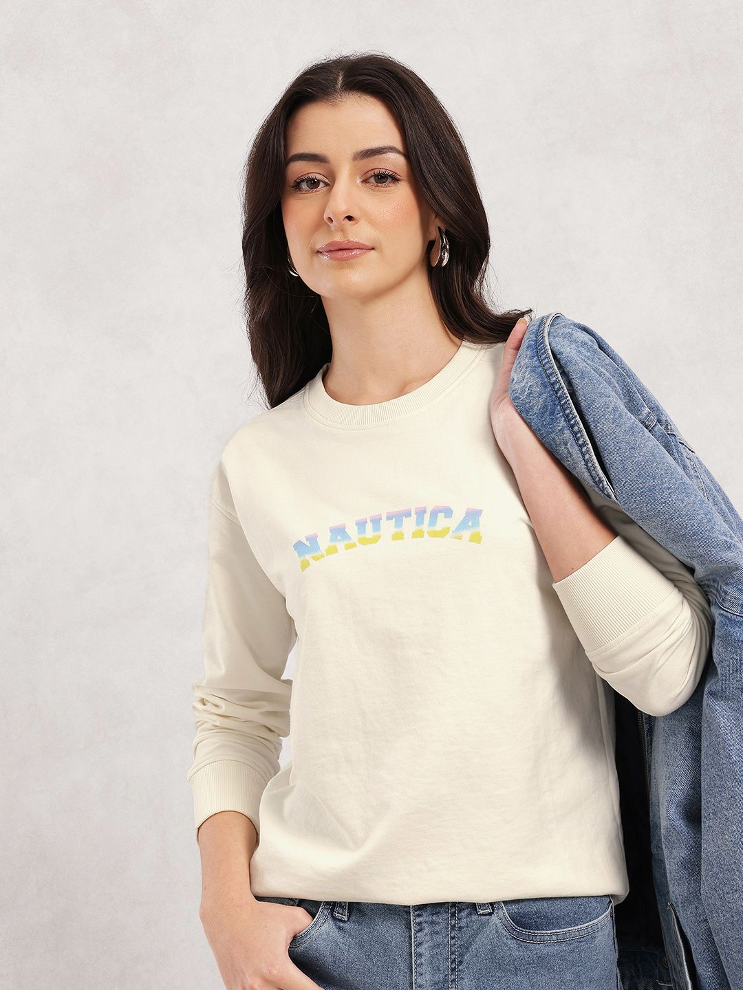 Nautica Brand Logo Printed Pullover Sweatshirt-picture-14