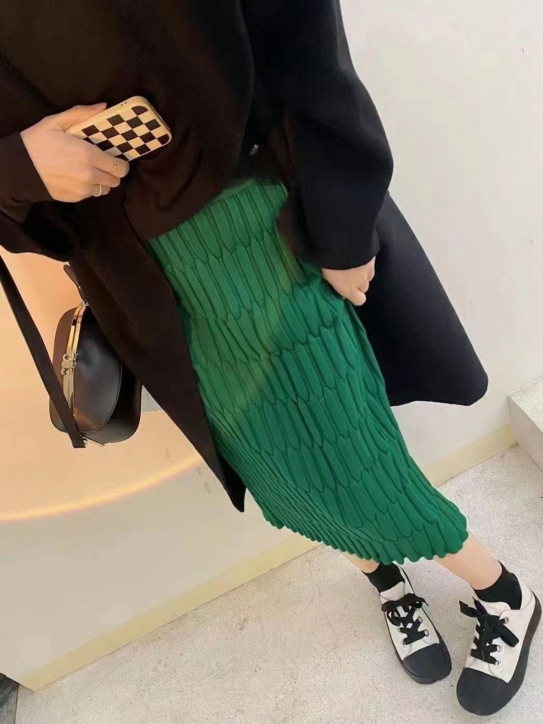 KPOP A-Line Midi Skirts-picture-16