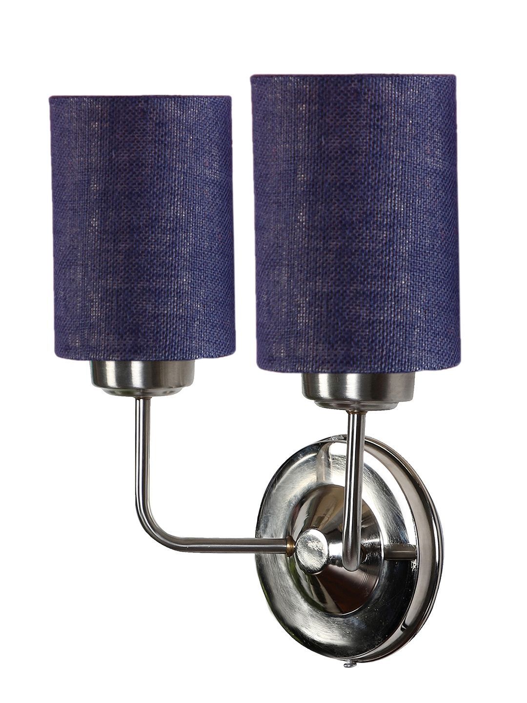 Devansh Blue & Navy Blue Textured Metal Contemporary Cylinder Shaped Wall Lamp-picture-27