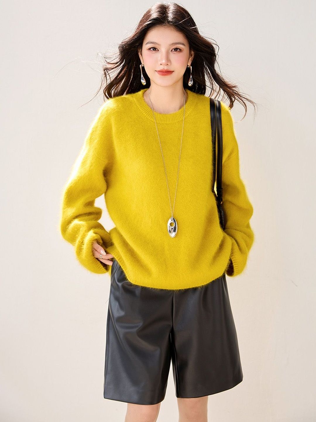 JC Collection Women Pullover with Fuzzy Detail-picture-28