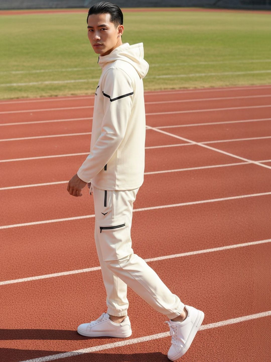 Nobero Hooded Neck Track Suit-image-26