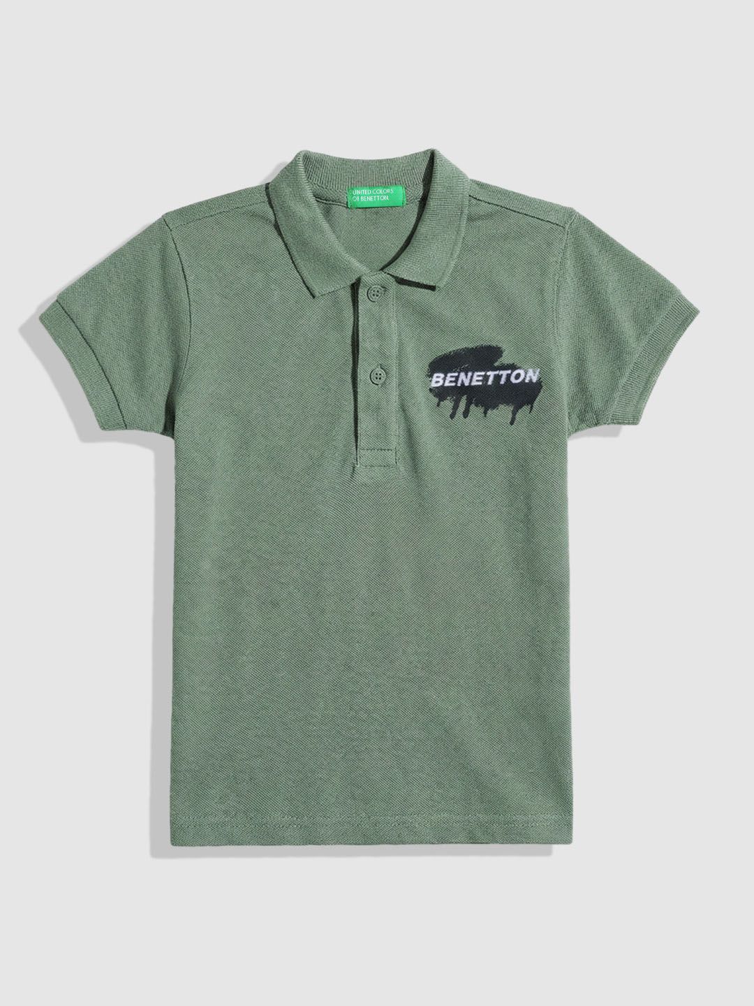 United Colors of Benetton Boys Polo Collar Regular Fit T-Shirt-picture-43