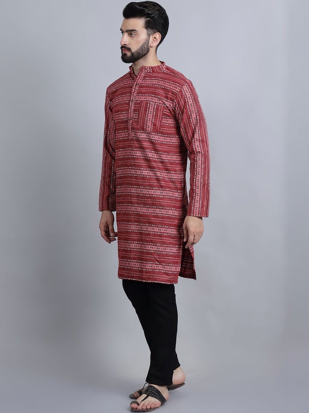 Enchanted Drapes Men Ethnic Motifs Printed Indie Prints Kurta-picture-16