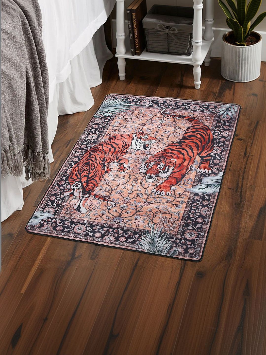 AAZEEM Multicoloured Traditional Anti-Skid Polyester Carpet-picture-43