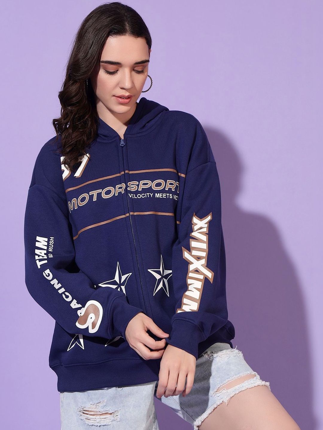 Blooming Tales Women Printed Hooded Sweatshirt-picture-51