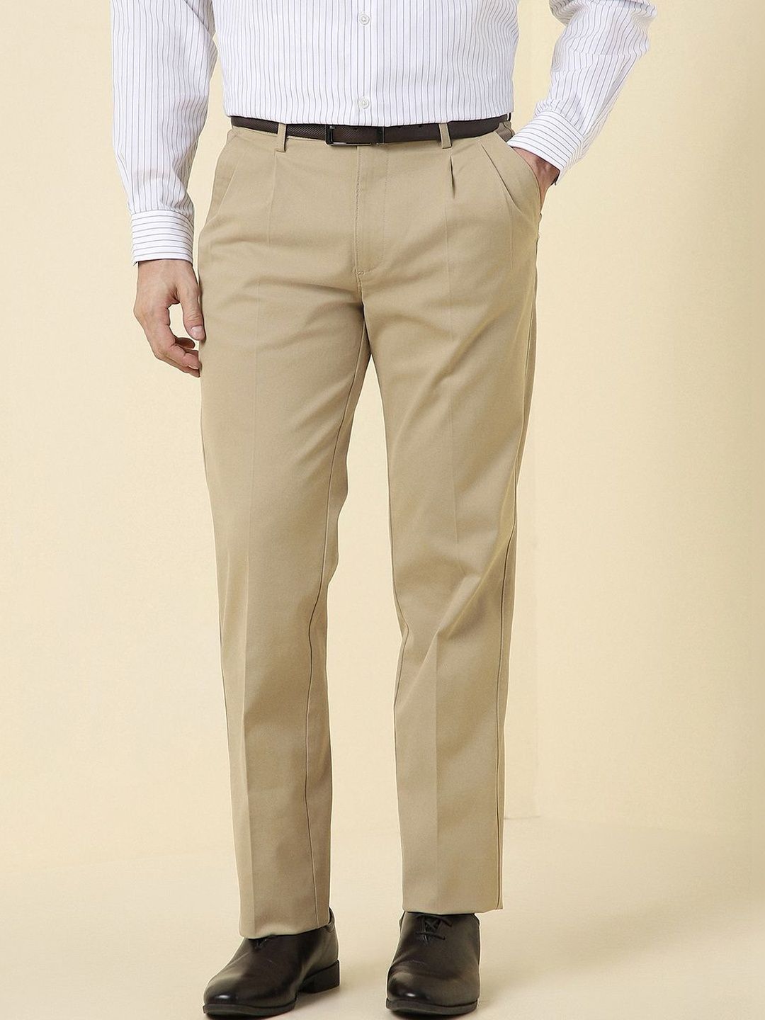 Allen Solly Men Pleated Trousers-image-36