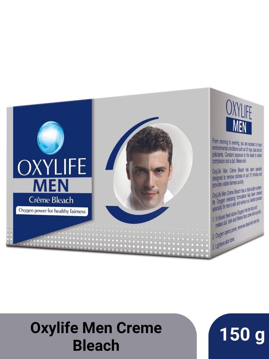 OXYLIFE Men Creme Bleach Removes Tan & Lightens Dark Spots - 150g-picture-19