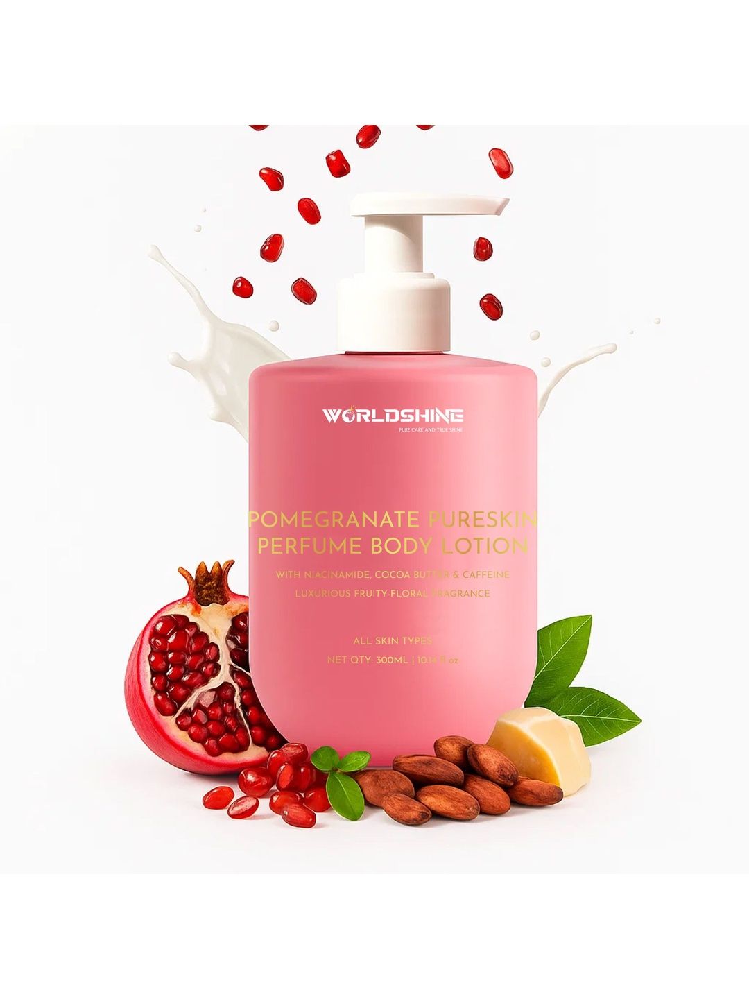 WORLDSHINE Pomegranate Pure Skin Perfume Body Lotion - 300 ml-picture-20